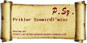Prikler Szemirámisz névjegykártya